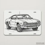 A linework tattoo of the «outatime» license p… — эскиз тату (№1750463923_1, 20.06.2025 23:58) — Tatufoto.com