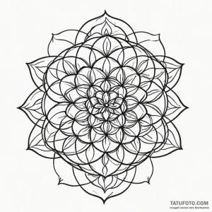 Flower of life - эскиз тату (№1750464980_0, 21.06.2025 00:16) — Tatufoto.com
