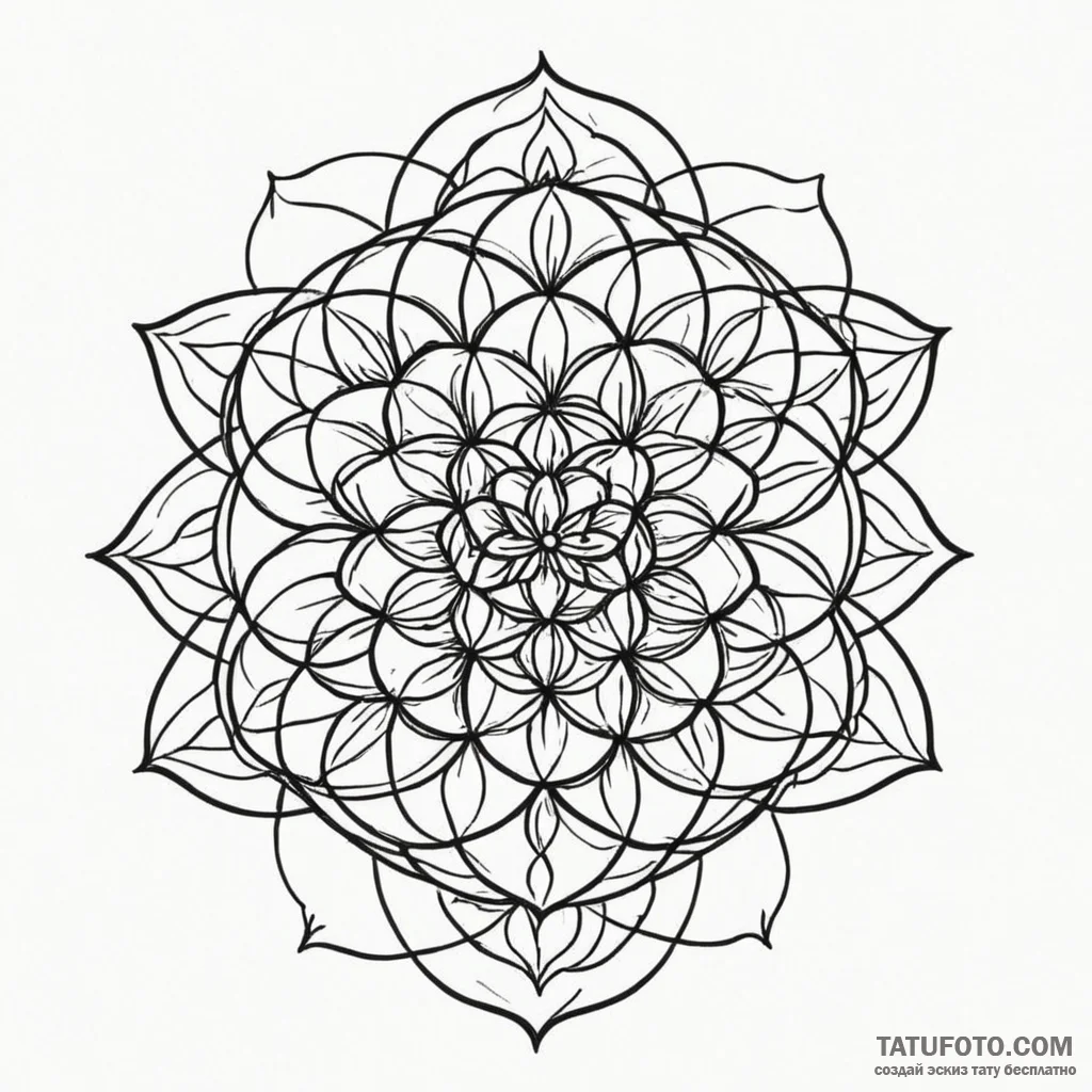 Flower of life - эскиз тату (№1750464980_0, 21.06.2025 00:16) — Tatufoto.com