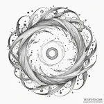 A watercolor sketch of a magical portal, swir… — эскиз тату (№1750465873_0, 21.06.2025 00:31) — Tatufoto.com