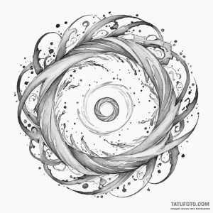 A watercolor sketch of a magical portal, swir... - эскиз тату (№1750465873_0, 21.06.2025 00:31) — Tatufoto.com