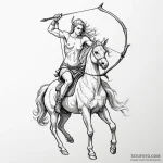 A sketch of a centaur archer, powerful and my… — эскиз тату (№1750466095_0, 21.06.2025 00:34) — Tatufoto.com