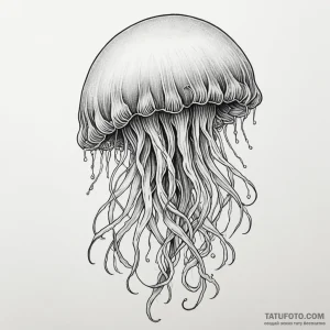 Gorgon jellyfish - эскиз тату (№1750466643_0, 21.06.2025 00:44) — Tatufoto.com