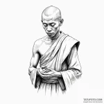 Monk — эскиз тату (№1750466915_0, 21.06.2025 00:48) — Tatufoto.com
