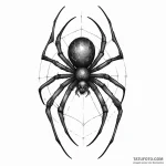 Black widow (spider) — эскиз тату (№1750467061_0, 21.06.2025 00:51) — Tatufoto.com