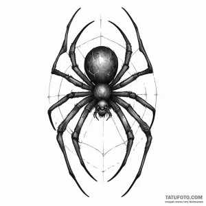 Black widow (spider) - эскиз тату (№1750467061_0, 21.06.2025 00:51) — Tatufoto.com