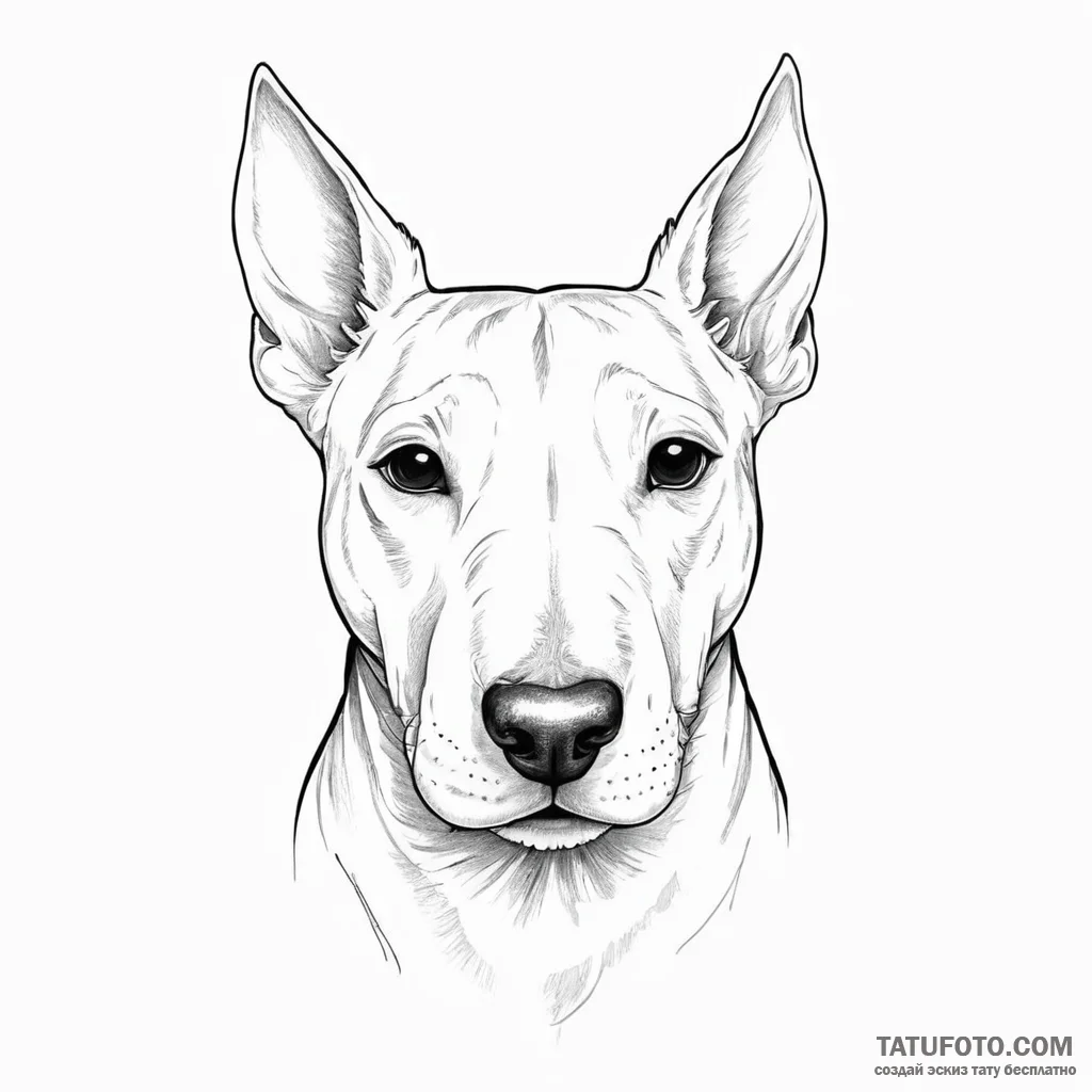Bull terrier - эскиз тату (№1750468404_0, 21.06.2025 01:13) — Tatufoto.com
