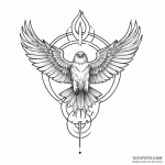 A linework tattoo of the atreides hawk symbol… — эскиз тату (№1750468623_0, 21.06.2025 01:17) — Tatufoto.com