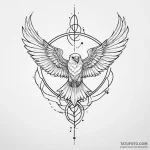 A linework tattoo of the atreides hawk symbol… — эскиз тату (№1750468623_1, 21.06.2025 01:17) — Tatufoto.com