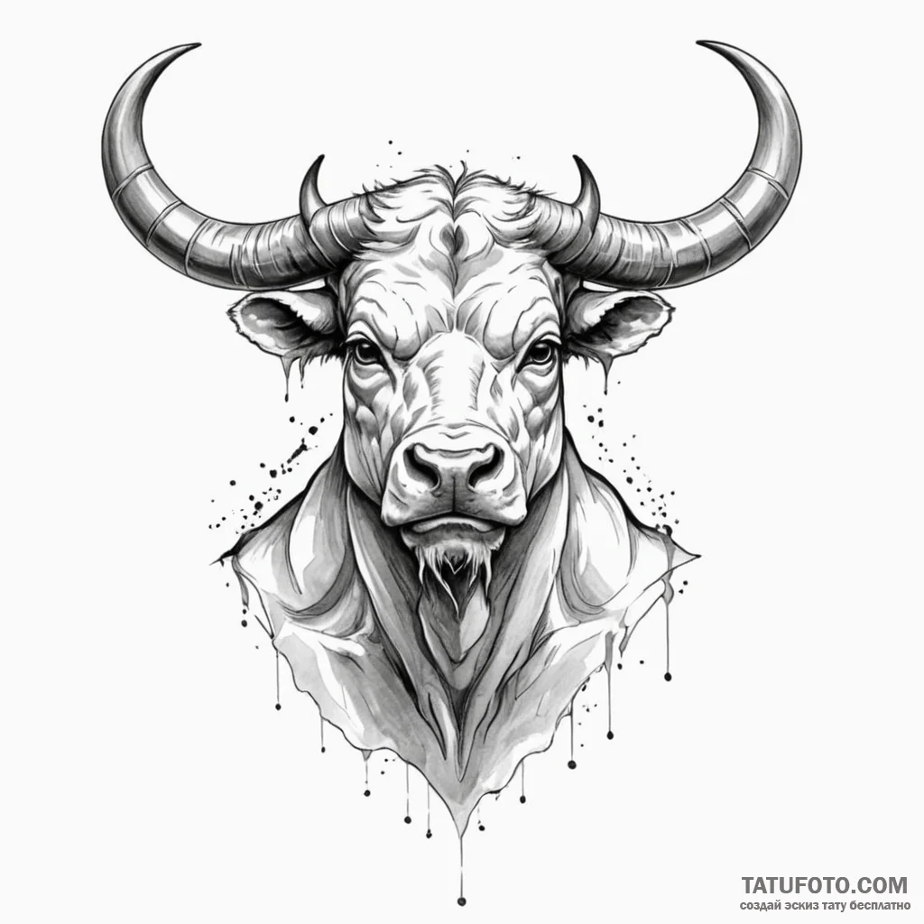 Minotaur - эскиз тату (№1750471370_0, 21.06.2025 02:02) — Tatufoto.com