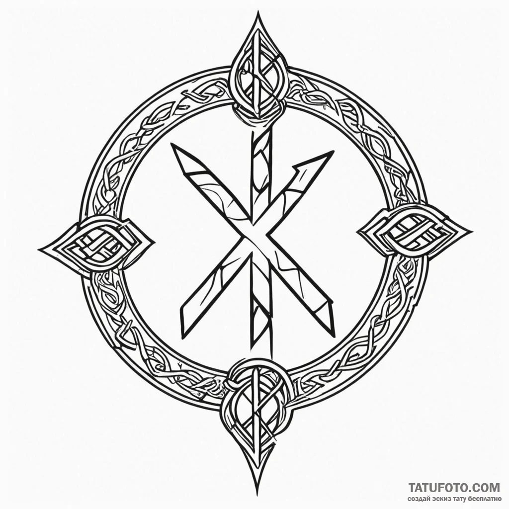 руны славянсие - эскиз тату (№1750472335_0, 21.06.2025 02:18) — Tatufoto.com