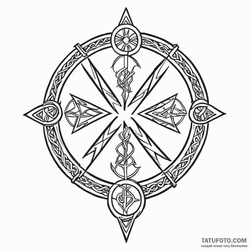 руны славянсие - эскиз тату (№1750472335_1, 21.06.2025 02:18) — Tatufoto.com