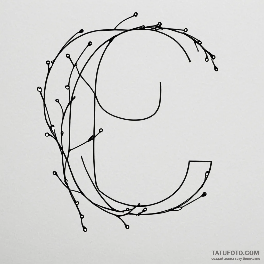 A minimalist tattoo of the fairy lights alpha... - эскиз тату (№1750472341_1, 21.06.2025 02:19) — Tatufoto.com