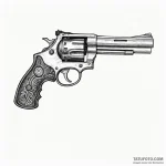 Revolver — эскиз тату (№1750472423_0, 21.06.2025 02:20) — Tatufoto.com