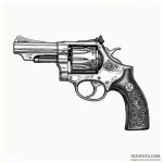 Revolver — эскиз тату (№1750472423_1, 21.06.2025 02:20) — Tatufoto.com