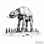 A graphic tattoo of an at-at walker, minimali… — эскиз тату (№1750473204_1, 21.06.2025 02:33) — Tatufoto.com