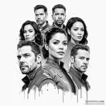 A sketch of the main characters from the expa… — эскиз тату (№1750473278_1, 21.06.2025 02:34) — Tatufoto.com