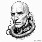A graphic novel style portrait of lord voldem… — эскиз тату (№1750473356_1, 21.06.2025 02:35) — Tatufoto.com