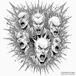 A graphic novel panel of the «diabolical» exp… — эскиз тату (№1750474047_1, 21.06.2025 02:47) — Tatufoto.com