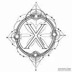 A linework tattoo of the pym particles symbol… — эскиз тату (№1750474211_0, 21.06.2025 02:50) — Tatufoto.com