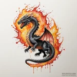 A watercolor tattoo of a dragon (drogon) brea… — эскиз тату (№1750475836_1, 21.06.2025 03:17) — Tatufoto.com