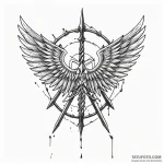 A neo-traditional tattoo of the survey corps… — эскиз тату (№1750475913_0, 21.06.2025 03:18) — Tatufoto.com
