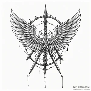 A neo-traditional tattoo of the survey corps... - эскиз тату (№1750475913_0, 21.06.2025 03:18) — Tatufoto.com