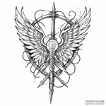 A neo-traditional tattoo of the survey corps… — эскиз тату (№1750475913_1, 21.06.2025 03:18) — Tatufoto.com