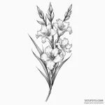 Gladiolus — эскиз тату (№1750476833_1, 21.06.2025 03:33) — Tatufoto.com