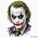 A sketch of the joker from the dark knight, h… — эскиз тату (№1750509875_1, 21.06.2025 12:44) — Tatufoto.com