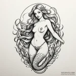 A neo-traditional tattoo of a beautiful, dang… — эскиз тату (№1750509948_0, 21.06.2025 12:45) — Tatufoto.com
