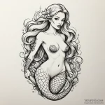 A neo-traditional tattoo of a beautiful, dang… — эскиз тату (№1750509948_1, 21.06.2025 12:45) — Tatufoto.com