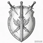 Shield and sword — эскиз тату (№1750510409_1, 21.06.2025 12:53) — Tatufoto.com