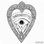 Ouija board planchette, pointing to ‘goodbye’… — эскиз тату (№1750525165_0, 21.06.2025 16:59) — Tatufoto.com