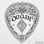 Ouija board planchette, pointing to ‘goodbye’… — эскиз тату (№1750525165_1, 21.06.2025 16:59) — Tatufoto.com