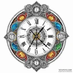A detailed broken clock showing a specific ti… — эскиз тату (№1750525254_1, 21.06.2025 17:00) — Tatufoto.com