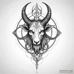 Baphomet symbol, tattoo line art, rough sketc… — эскиз тату (№1750525430_1, 21.06.2025 17:03) — Tatufoto.com