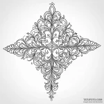 Vine-wrapped staff crowned with frost, tattoo… — эскиз тату (№1750525516_0, 21.06.2025 17:05) — Tatufoto.com