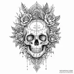 Coral reef growing on a submerged city, tatto… — эскиз тату (№1750526406_1, 21.06.2025 17:20) — Tatufoto.com
