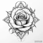 Animated rose with sharp thorns, artistic tat… — эскиз тату (№1750526930_1, 21.06.2025 17:28) — Tatufoto.com