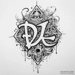 Open book with floating glyphs, artistic tatt… — эскиз тату (№1750527077_0, 21.06.2025 17:31) — Tatufoto.com