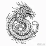 Quetzalcoatl — эскиз тату (№1750527733_0, 21.06.2025 17:42) — Tatufoto.com