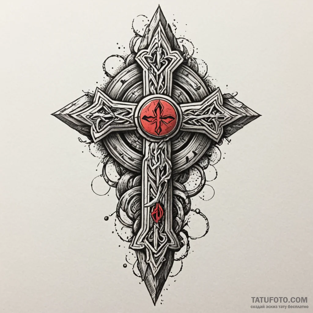 Rune stone, tattoo flash sheet design, on a c... - эскиз тату (№1750527838_0, 21.06.2025 17:43) — Tatufoto.com