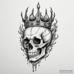 Bone crown forged in flame, tattoo sketch des… — эскиз тату (№1750528081_1, 21.06.2025 17:48) — Tatufoto.com