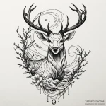 Arcane deer with branches for antlers, concep… — эскиз тату (№1750529841_0, 21.06.2025 18:17) — Tatufoto.com