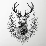Arcane deer with branches for antlers, concep… — эскиз тату (№1750529841_1, 21.06.2025 18:17) — Tatufoto.com