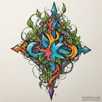 Barbed vines cracking stone, tattoo flash she… — эскиз тату (№1750530012_0, 21.06.2025 18:20) — Tatufoto.com