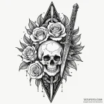 Dagger split by lightning, artistic tattoo sk… — эскиз тату (№1750530881_0, 21.06.2025 18:34) — Tatufoto.com
