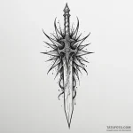 Dagger bleeding light, ink illustration for t… — эскиз тату (№1750531501_0, 21.06.2025 18:45) — Tatufoto.com