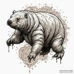 Tardigrade (water bear), tattoo line art, sty… — эскиз тату (№1750531590_0, 21.06.2025 18:46) — Tatufoto.com